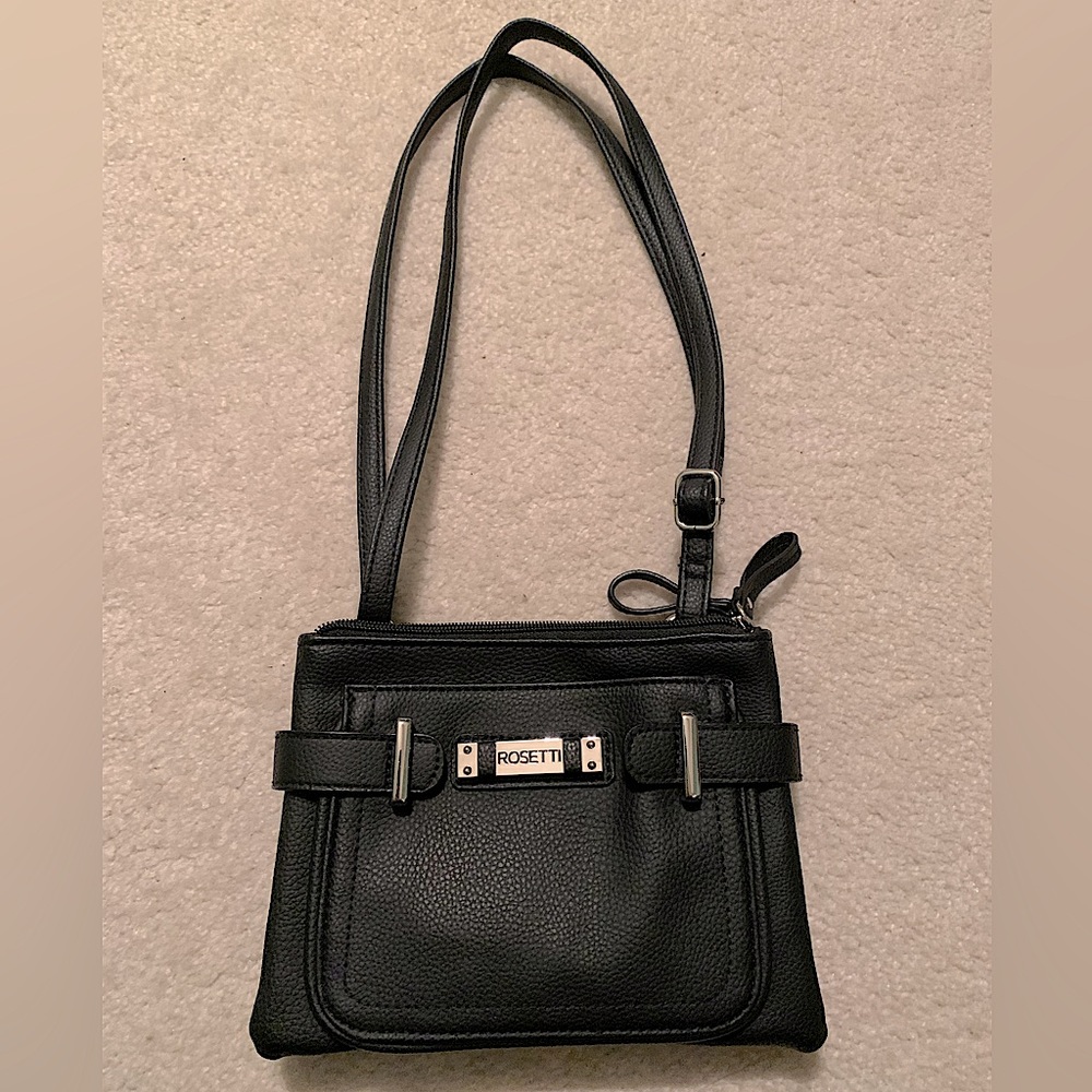 NWOT ROSETTI CROSSBODY PURSE - LIKE NEW! - Black with gold accents